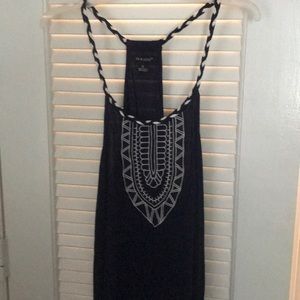 scoop neck shirt with braided straps
